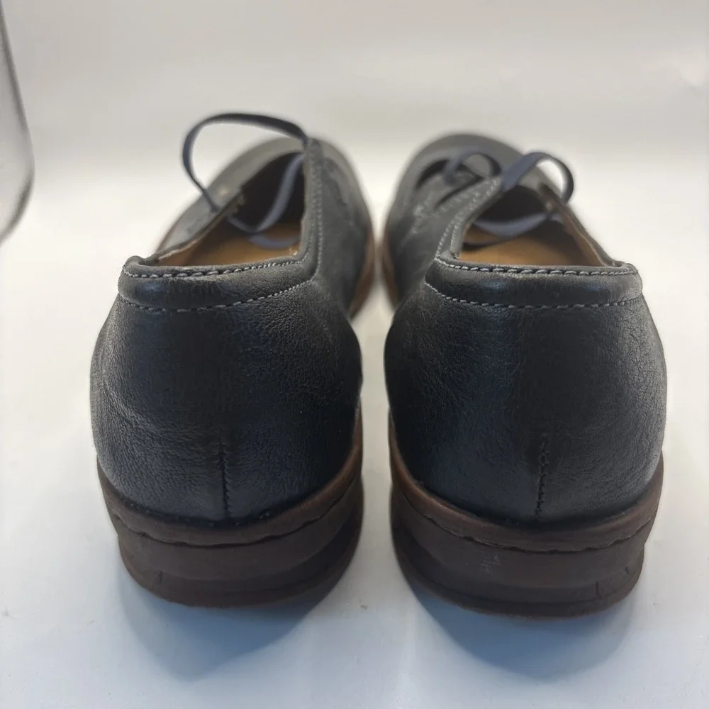 Comfortiva Align Maryjane Blue Leather Comfort Shoes Elastic Straps Size 7.5 M